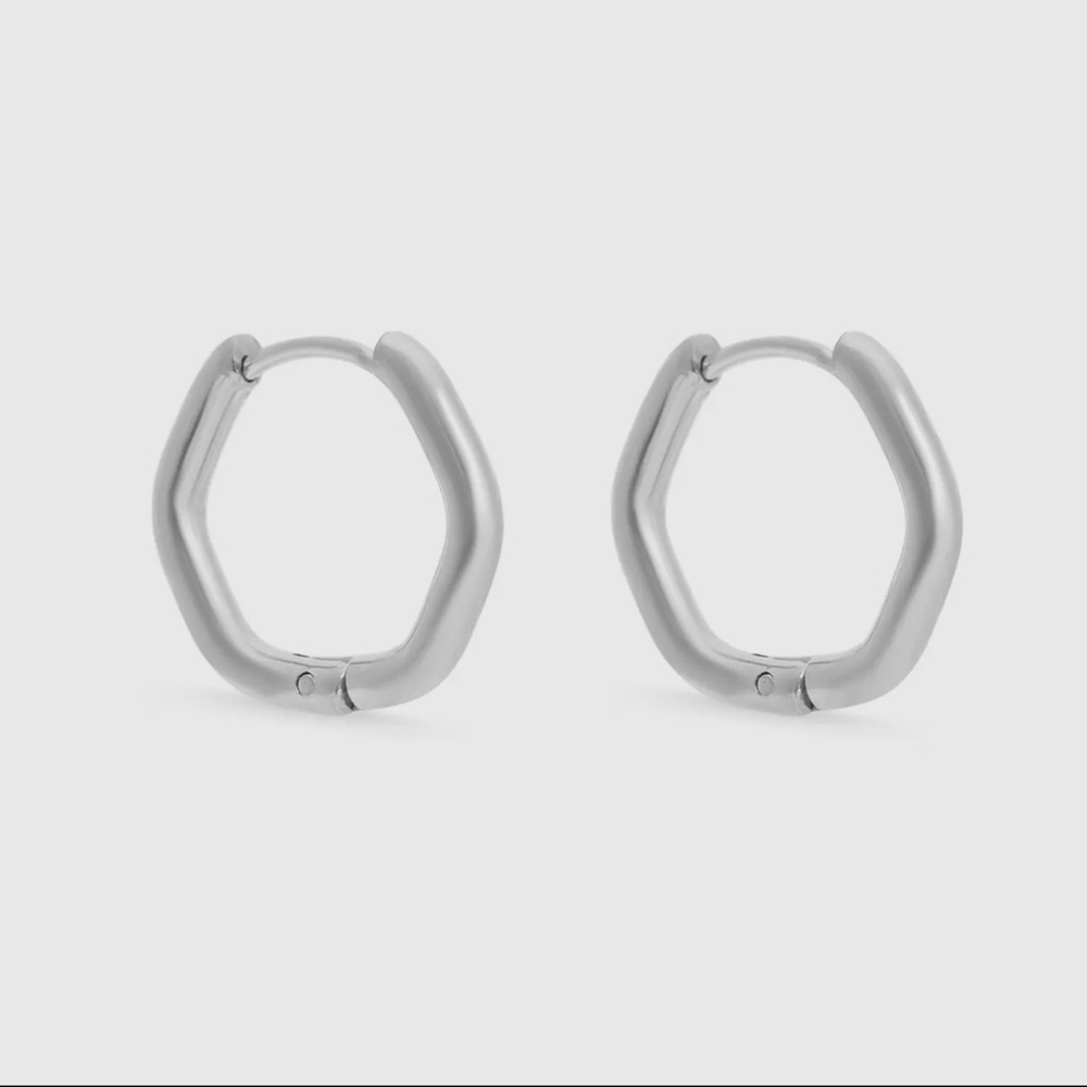 316L Surgical Stainless Steel Elegant Silver Hoop Earrings